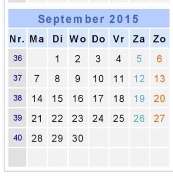 Schooljaar 2014-2015 Nummer 1, 4 september 2015 Kalender: 7 sept Verjaardag meester Rens 8 sept Ouderinformatieavond, 19.00 21.