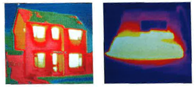 Straling Foto met infraroodcamera infraroodstraling is