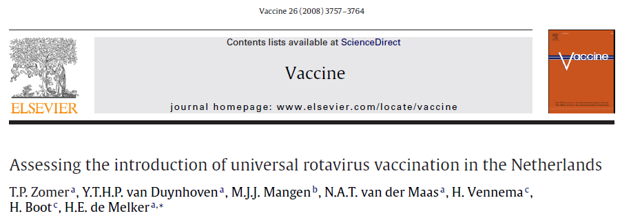 Kosten: prijs Voorbeeld Opname van vaccinatie tegen rotavirus in het RVP Twee Nederlandse