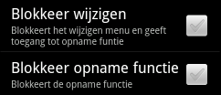 Wijzigen van een item Als de blokkeer wijzigingen en Blokkeer opname functie bij de instellingen uit staan is het mogelijk items te bewerken, verwijderen of toe te voegen.