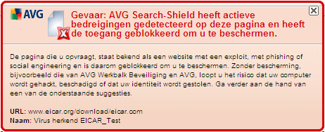 8.6.4. AVG Active Surf-Shield Dit krachtige schild blokkeert de kwaadaardige inhoud van webpagina's die u probeert te openen en voorkomt dat die naar uw computer wordt gedownload.