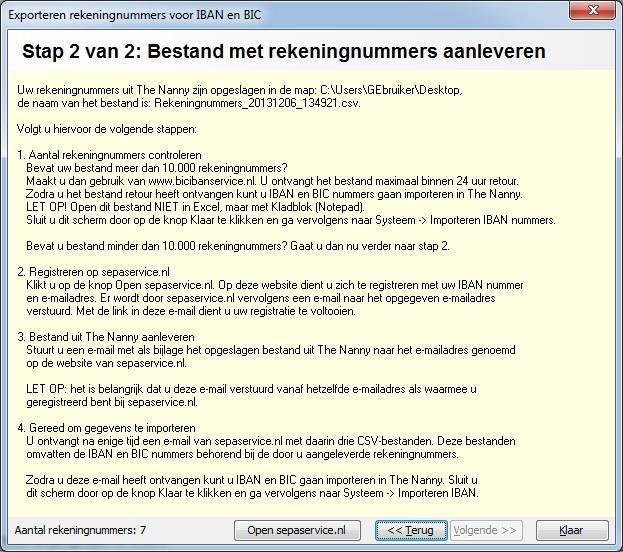 KIik op de knop Open sepaservice.nl. 4. De volgende website verschijnt: Op deze website van www.