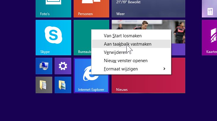 5 6. Surfen op het internet met de app Internet Explorer 6.8 Bladeren met tabbladen U kunt het tabbladmenu niet meer openen.
