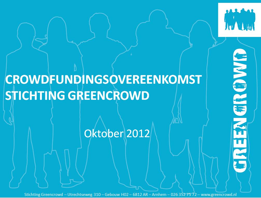 Stuur de ondertekende crowdfundingovereenkomst s.v.p.