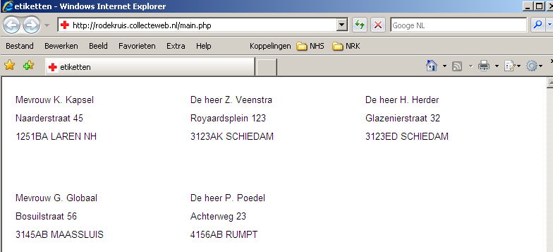 Extra mogelijkheden binnen CDB Elk hoofdscherm en elk subscherm beschikt over een knop export (rechts onderaan elk schermdeel), waarmee geselecteerde items in het betreffende scherm kunnen worden