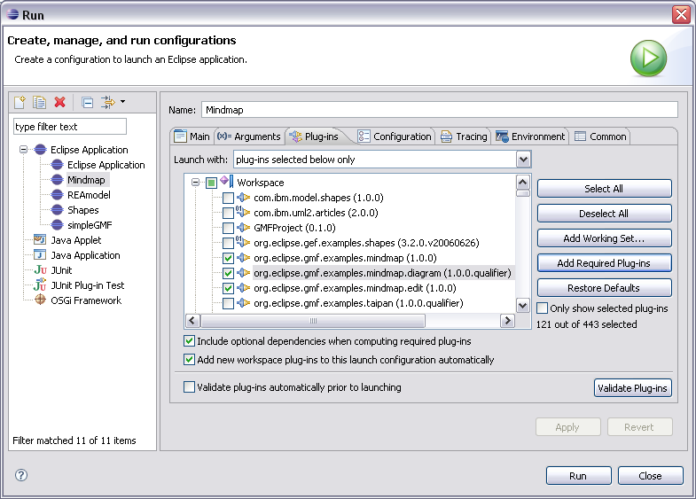 HOOFDSTUK 3. DE GEBRUIKTE FRAMEWORKS 20 Figuur 3.9: De Eclipse Run Configuration 3.4.