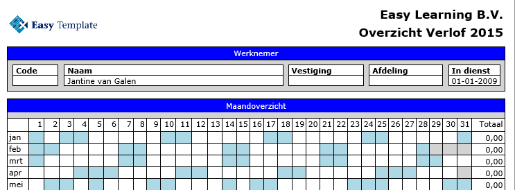 Het scherm toont de goed te keuren aanvraag, maar ook de aanvragen die rond deze aanvraag van toepassing zijn. Zo is precies te zien of er nog andere collega s afwezig zijn.