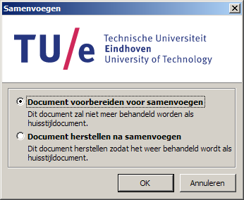 2.8 Samenvoegen (Word 2007) De volgende huisstijldocumenten kun je samenvoegen: Brief Etiketten 2x4 Etiketten 2x6 Begeleidend schrijven Het uitgangspunt is, dat je een brief samenvoegt met een