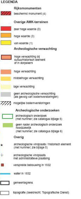 Figuur 10.6 : Uitsnede uit de gemeentelijke beleidskaart van Veghel (Bron: Gemeente Veghel) In het kader van dit MER is een archeologisch bureauonderzoek uitgevoerd.