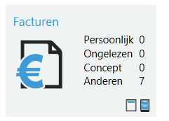 Het witte icoontje met blauwe balkje heet Initiëren. Het blauwe icoontje (een archiefkast) heet Archief. Hiermee gaat u naar het Archief.