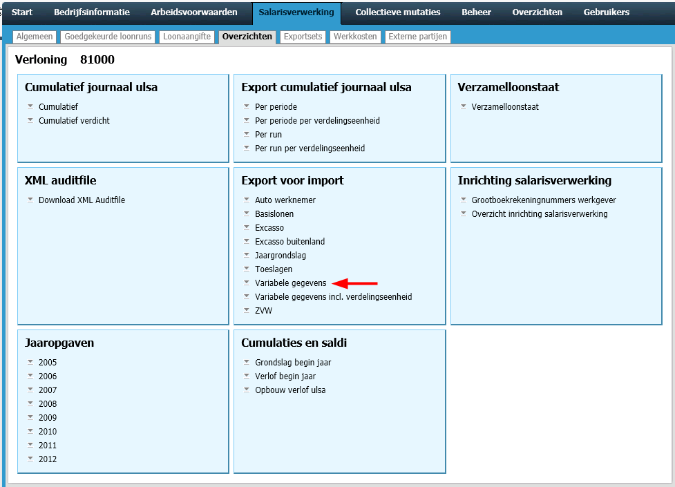 11. Verversen importsheet De eerste importsheet voor B-OnLine HRM wordt door Bol Adviseurs aangeleverd.