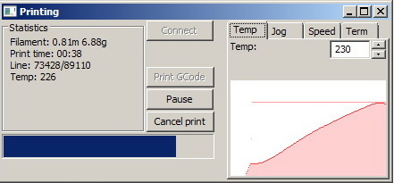 3 4. Als je op 'Prepare print' wordt je tekening omgezet in gcode, dat zijn commandos die de printer kan uitvoeren. Dit kan een tijdje duren.