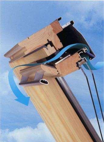 Geluidisolatie van zwakke gevelelementen dakvlakvensters Aanbevelingen Venster in de puntgevel Gebruik van een nieuw type venster voor het dak : Beglazing + voorzetglas : R w = 42 db!