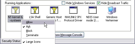 Kernel LSA Shell Generic Host Process Application Layer Gateway Service (Windows XP) NDIS User mode I/O Driver Ook deze toepassingen mogen, indien aanwezig of bij vermelden in zo een kadertje, op