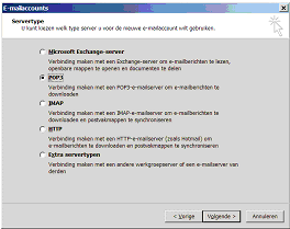 BIJLAGE B E-mail account toevoegen in Outlook Office 2003 / XP Open het programma Outlook Office 2003 of Outlook Office XP Klik in de menubalk op Extra.