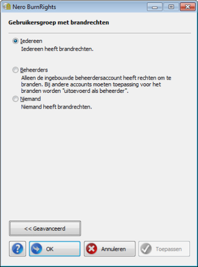 Eenvoudig Nero BurnRights-venster onder Windows Vista, Windows 7 en Windows 8 4 Eenvoudig Nero BurnRights-venster onder Windows Vista, Windows 7 en Windows 8 Na het starten van Nero BurnRights onder