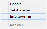 Paperclip. Om eventuele bijlagen te bekijken. Handje. Dit is vooral nuttig in combinatie met het uitzoomen.