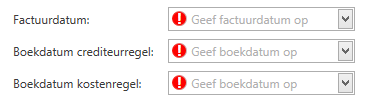 P a g i n a 21 2.6 BOEKDATUMS Als er geen factuurdatum wordt herkend door Factuur2King moet u deze zelf ingeven.