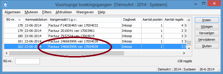 P a g i n a 23 Aanmaken/Wijzigen aangepaste configuratie of Bewerken DEFAULT-configuratie > tabblad Journaalpost Importbestand).