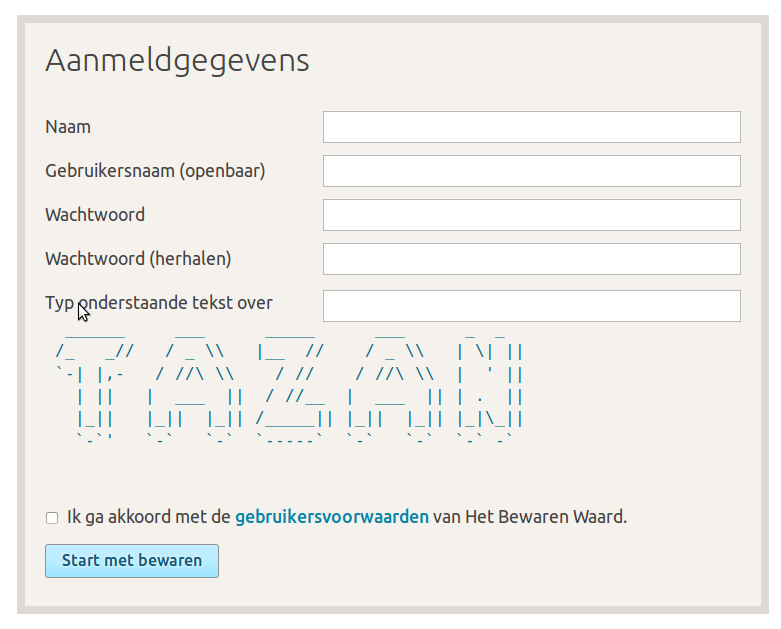 1. Registreren Iedereen kan zich registreren en een account aanmaken op Het bewaren waard. Registreren op Het bewaren waard is geheel kosteloos.