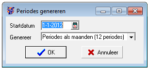 4. Nieuw boekjaar - Ridder R8 v7 Aanmaken Periode/datumtabel Om boekingen in een nieuw boekjaar aan te kunnen maken dient u elk jaar een Periode/datumtabel te maken.