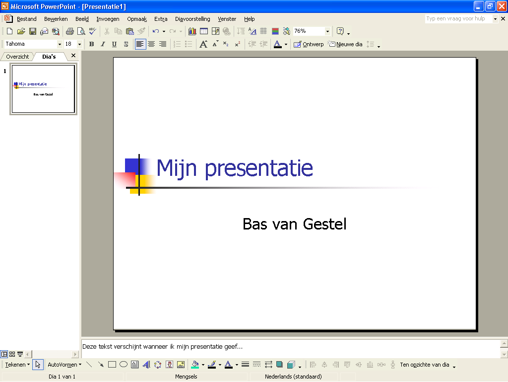 Presentatie met sprekersnotities (voor Microsoft PowerPoint 20
