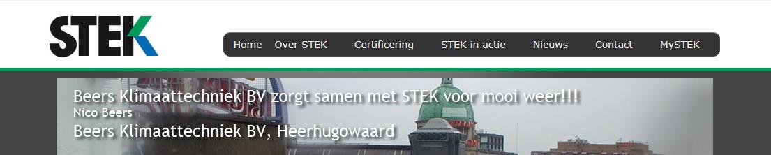 1. De STEK website Centraal punt voor alle STEK activiteiten is de STEK website.