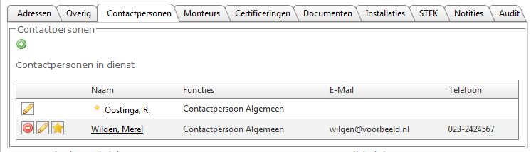 2.2 Tabblad Adressen De diverse NAW-gegevens van uw onderneming. Afb. 5 Adressenpagina 2.3 Tabblad Overige Aanvullende gegevens zoals bankrekening, sectoren, etc.