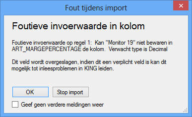 Stap 6: Maak.xml bestand aan 1. Nadat u alle benodigde velden heeft gekoppeld drukt u op Converteer naar King XML. Het Excel bestand wordt vervolgens omgezet naar XML.