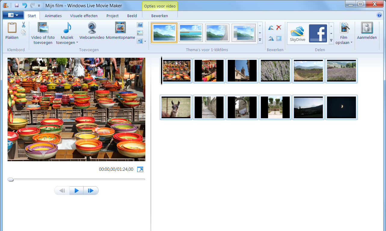 40 Foto s importeren naar de pc en een diavoorstelling maken In dit voorbeeld gaat u alle foto s uit de map selecteren.