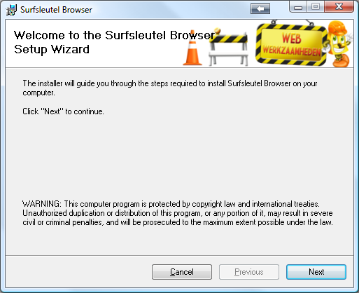 Installatie Download De Surfsleutel Browser wordt via het internet ter beschikking gesteld en is te downloaden via http://www.surfsleutel.net/downloads/surfsleutelbrowser.exe.