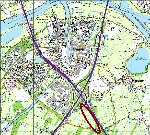 1 Inleiding 1.1 Algemeen Eneco heeft het voornemen een drietal windturbines te plaatsen ten zuiden van knooppunt Everdingen in de polder de Biezen ten noorden van de Autenasekade te Vianen.