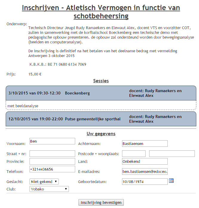 3 Deel Opleidingen voor geregistreerde gebruikers 3.