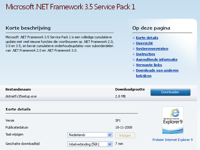 6 Indien u Microsoft Internet Explorer wenst te gebruiken kan u dat downloaden onderaan de pagina bij software. Het complete Durametric programma draait rond Microsoft.NET framework.