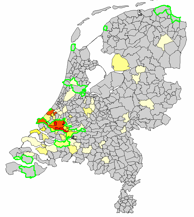 naar gemeente. Hierin zijn tevens de verplaatsingen binnen een zeehavengebied opgenomen, terwijl verplaatsingen binnen een gemeente buiten beschouwing zijn gelaten.