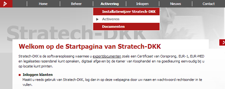 D A T U M 29.10.2014 P A G I N A 5 van 45 2. Installatie en Inrichting 2.1. Installatie van Stratech-DKK Om Stratech-DKK te installeren moet u een aantal stappen uitvoeren.