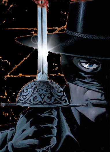 Zorro is een echte held. Hij beschermt mensen die hulp nodig hebben. Je herkent Zorro meteen. Zijn kleding en zijn hoed zijn gitzwart.
