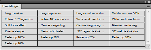 E E N É É N K L I K H A N D E L I N G A F S P E L E N Zet hiervoor eerst het deelvenster Handelingen in Knopmodus.