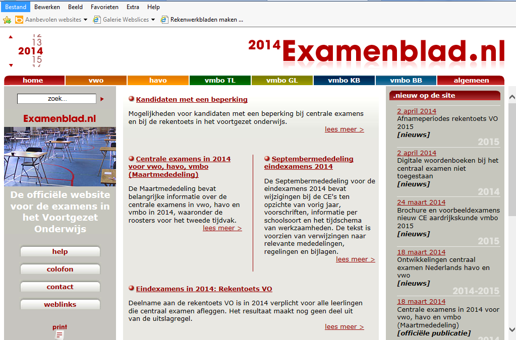 Examens oefenen Examens oefenen 1. Ga naar www.examenblad.nl 2. Kies linksboven het jaartal van het examen dat je wilt oefenen. 3. Kies voor VMBO BB, VMBO KB of VMBO TL 4.