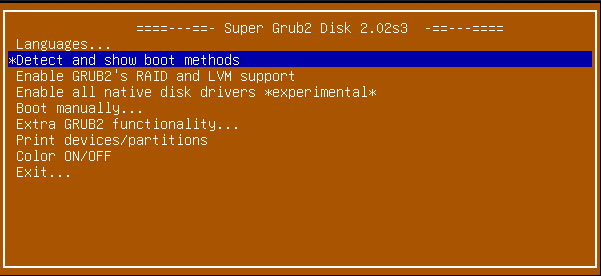 Met Super Grub2 Disk hybride iso zult u in staat om te booten vanaf: UEFI-modus. Cd-rom of dvd-media. EFI-modus. USB of harde schijf media.