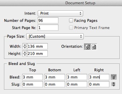 breedte van het boek 136 mm breedte InDesign Document, in dit voorbeeld 136 mm PDF binnenwerk Het binnenwerk van het boek dient altijd als één PDF te worden aangeleverd.