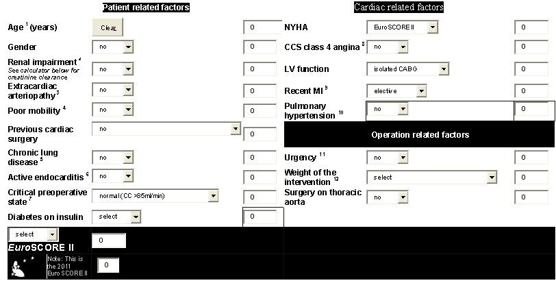 EuroSCORE II www.euroscore.