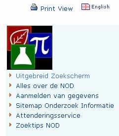 Klik op Universiteiten en bekijk het resultaat. De NOD biedt daarnaast de mogelijkheid tot eenvoudige zoekacties. Links op de pagina vind je het eenvoudige zoekscherm.