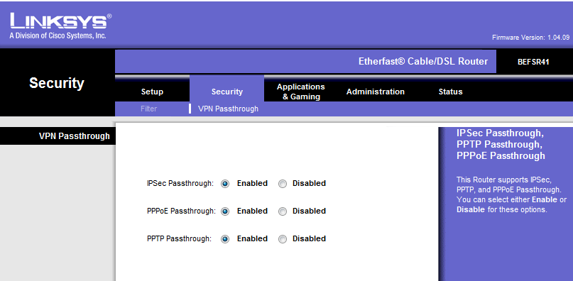 Security: Filter