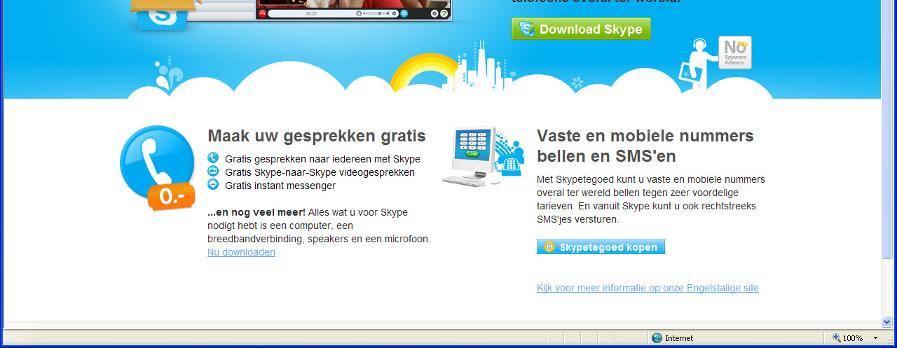 Stap 1: de website openen U opent uw Internet Explorer, door te dubbelklikken op het icoontje.