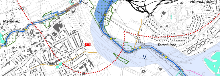 Uit de Vegetatiekartering van de provincie Limburg en de daarvan afgeleide beschermde habitattypen (zie Passende beoordeling Buitenring Parkstad) blijkt dat de hydrologisch gevoelige habitattypen op