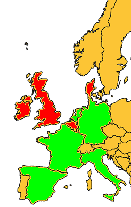 In Europa : Opstarten home TPN NIET: Nederland, Verenigd Koninkrijk en Denemarken WEL: Italië, Duitsland, Spanje, België, Frankrijk Verschillen te wijten aan 1 : - Individueel enthousiasme van
