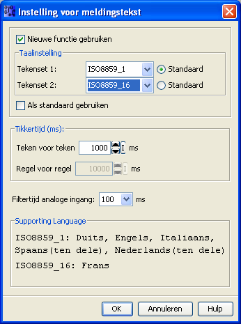 Meldtekst in 0BA6 Tekenset 1 Kies voor ISO8859_1 Tekenset 2 Kies zoals je wil. B.v. ISO8859_16 F. Rubben, ing.