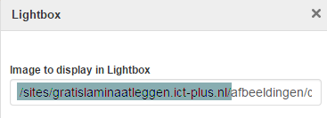 Lightbox Haal weer de gearceerde tekst weg.
