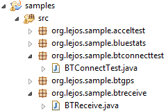 COMMUNICATIE PROGRAMMA 2 APPS OP LAPTOP <> NXT Voorbeelden LeJOS: PC NXT LeJOS NXT Project: programma draait op NXT en